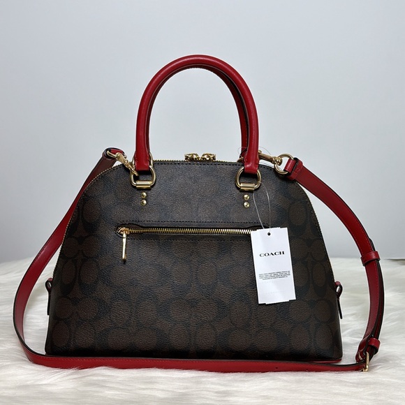 NWT💃Coach Katy Satchel Crossbody In Signature Canvas Purse - Picture 4 of 8